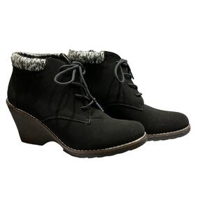 WHITE MOUNTAIN LAMBERT WEDGE BOOTIE BLACK SZ 10